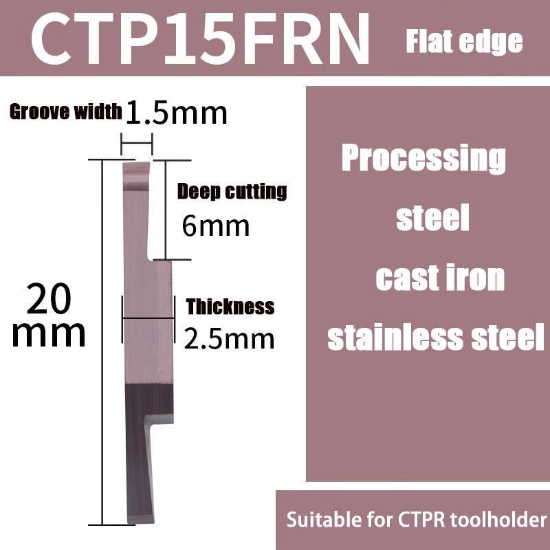 98-CTPA15FRN Swiss CNC Machine Blade Flat Bevel Groove Cutting Tool Shandong Denso Pricision Tools Co.,Ltd.